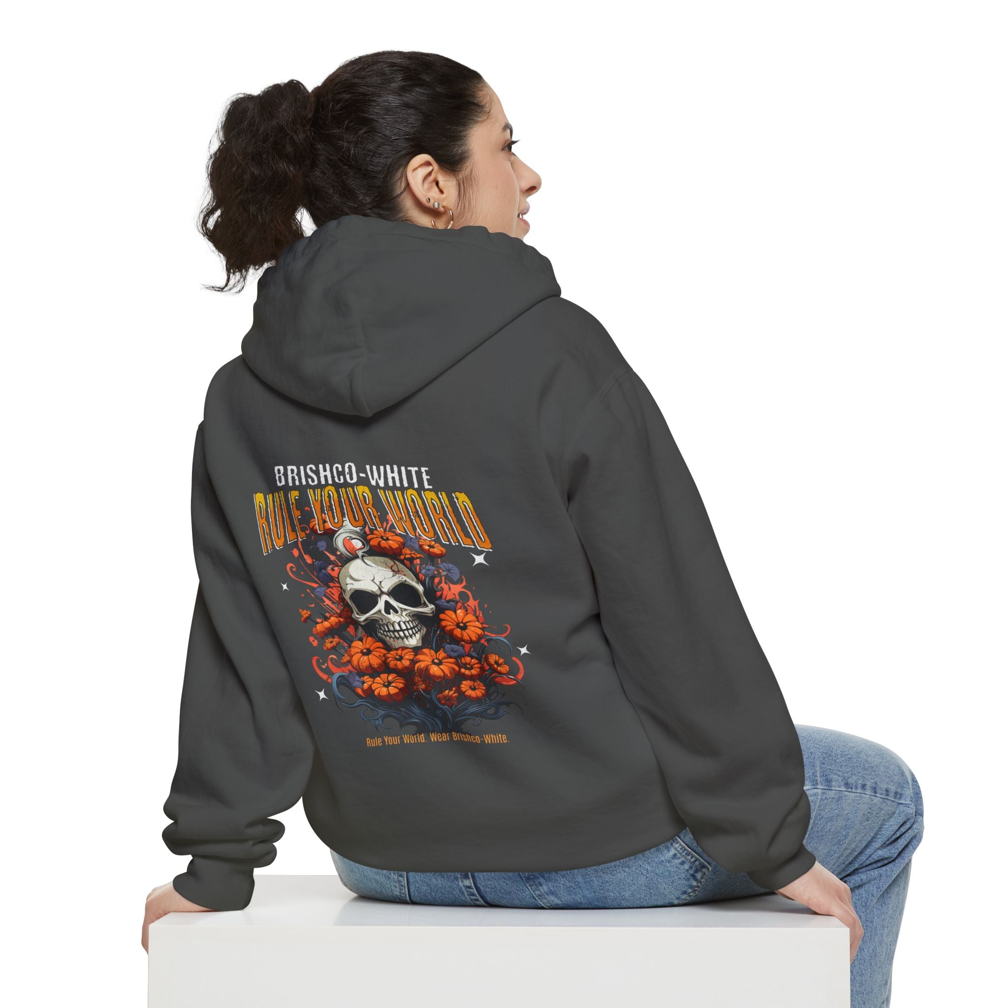 Unisex Hooded Sweatshirt, Skull Graphic Hoodie, Comfortable Fall Attire, Perfect for Gifting, Halloween Apparel