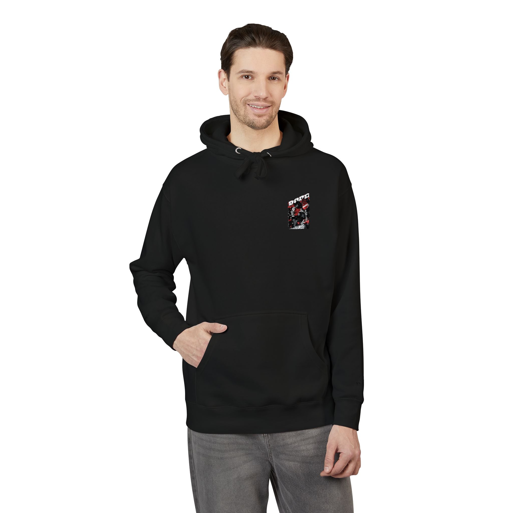 Cozy Unisex Fleece Hoodie with Colorful Graphic Design, Casual Wear, Gift for Him/Her, Holiday Hoodie, Comfortable Sweatshirt, Stylish