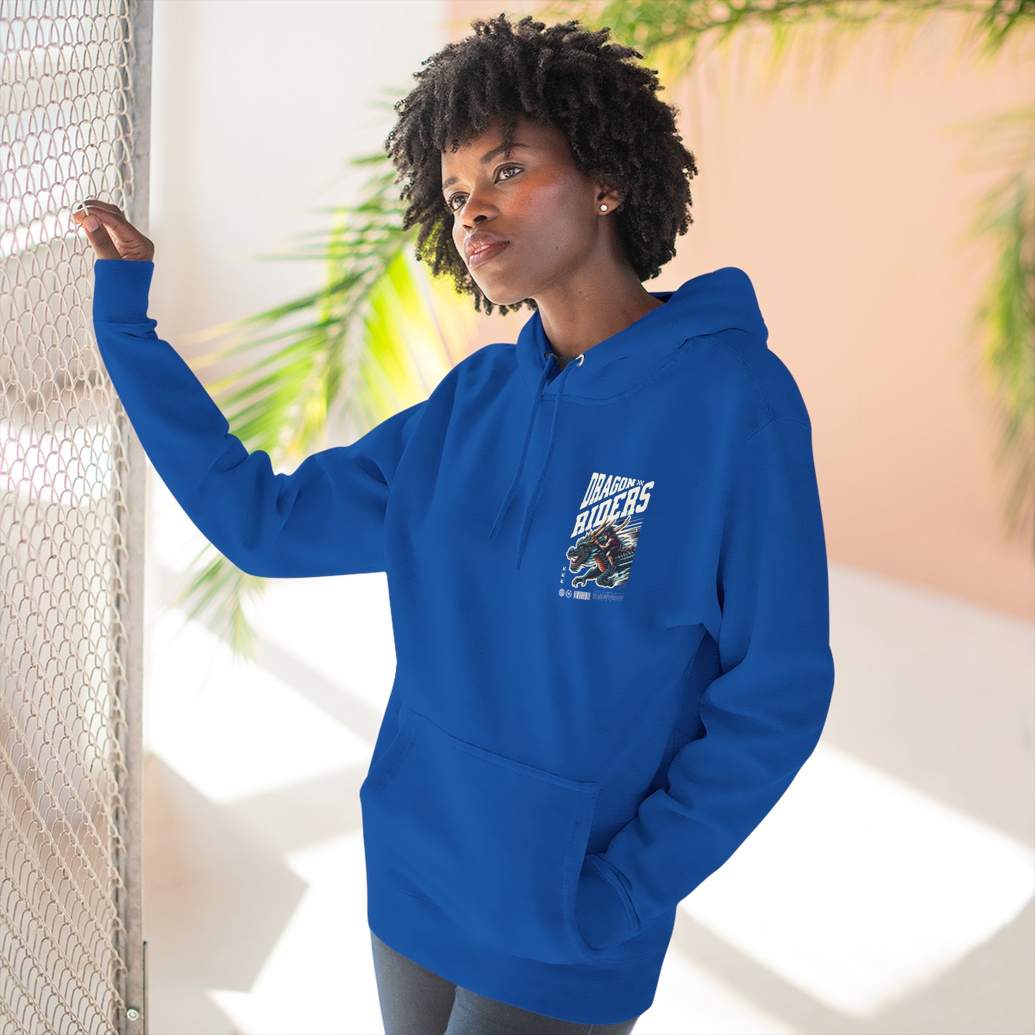Dragon Riders Three-Panel Fleece Hoodie - Cozy Wear for Fantasy Lovers, Gift for Gamers, Unique Dragon Art Hoodie, Casual Streetwear, [...]