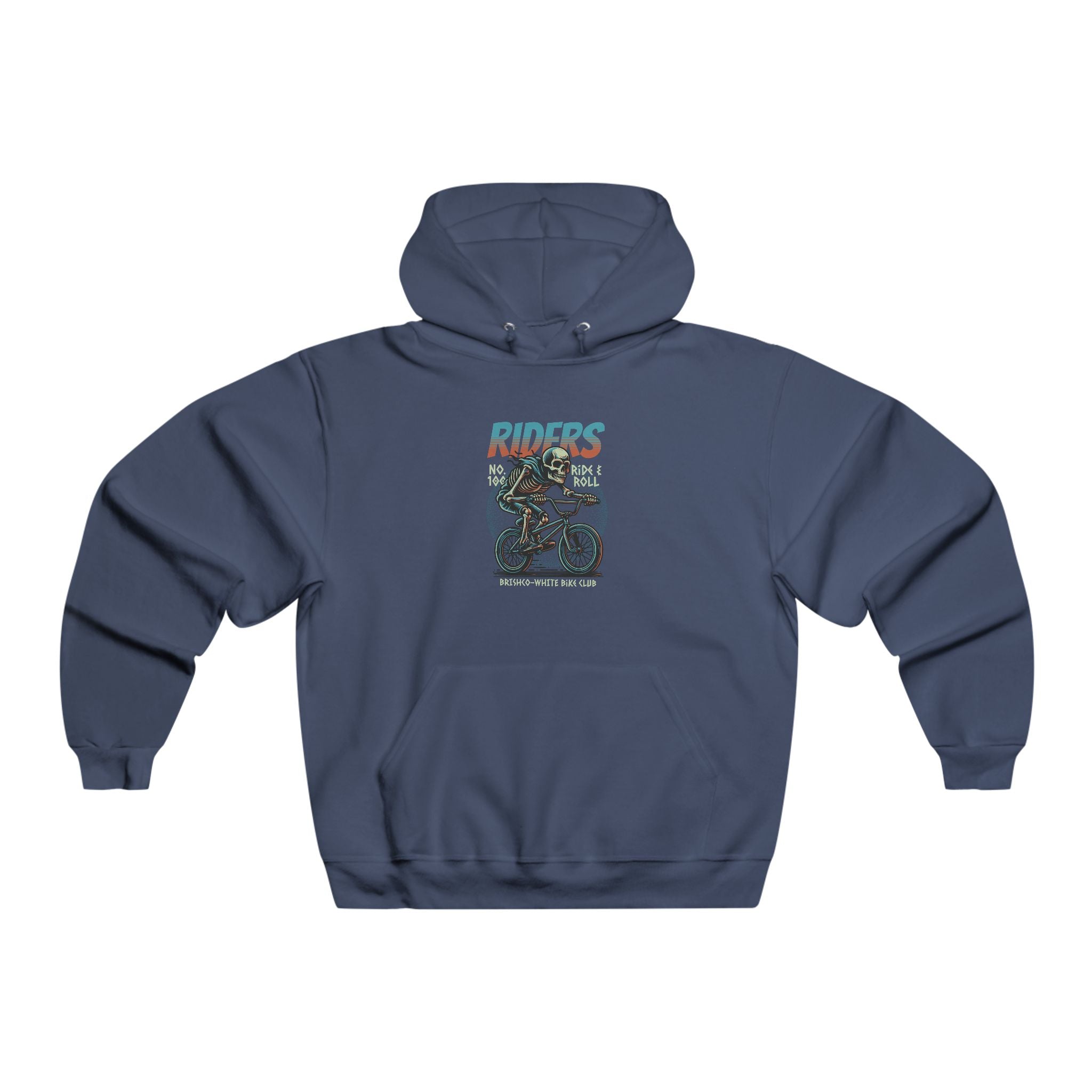 Vintage Skeleton Riders Hoodie, Cool Biker Sweatshirt, Unique Gift for Cycling Enthusiasts, Casual Fall Layer, Retro Design