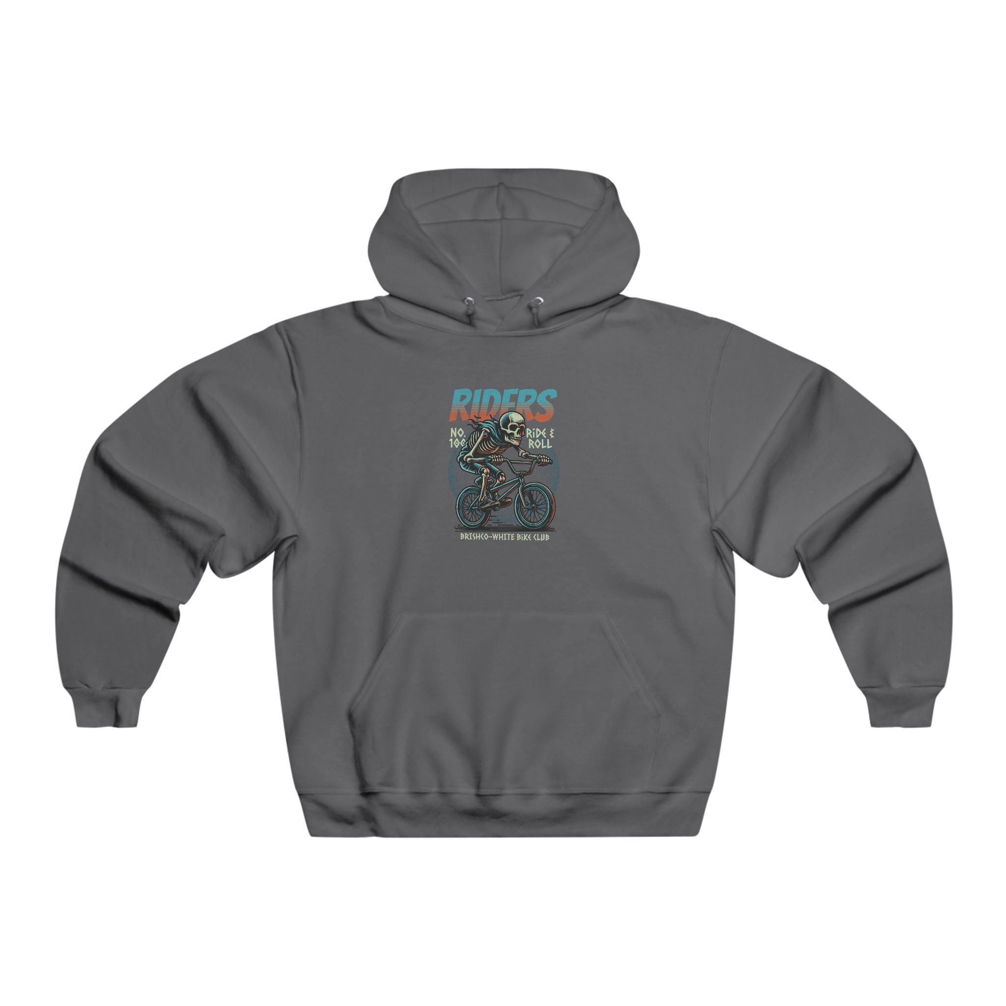 Vintage Skeleton Riders Hoodie, Cool Biker Sweatshirt, Unique Gift for Cycling Enthusiasts, Casual Fall Layer, Retro Design