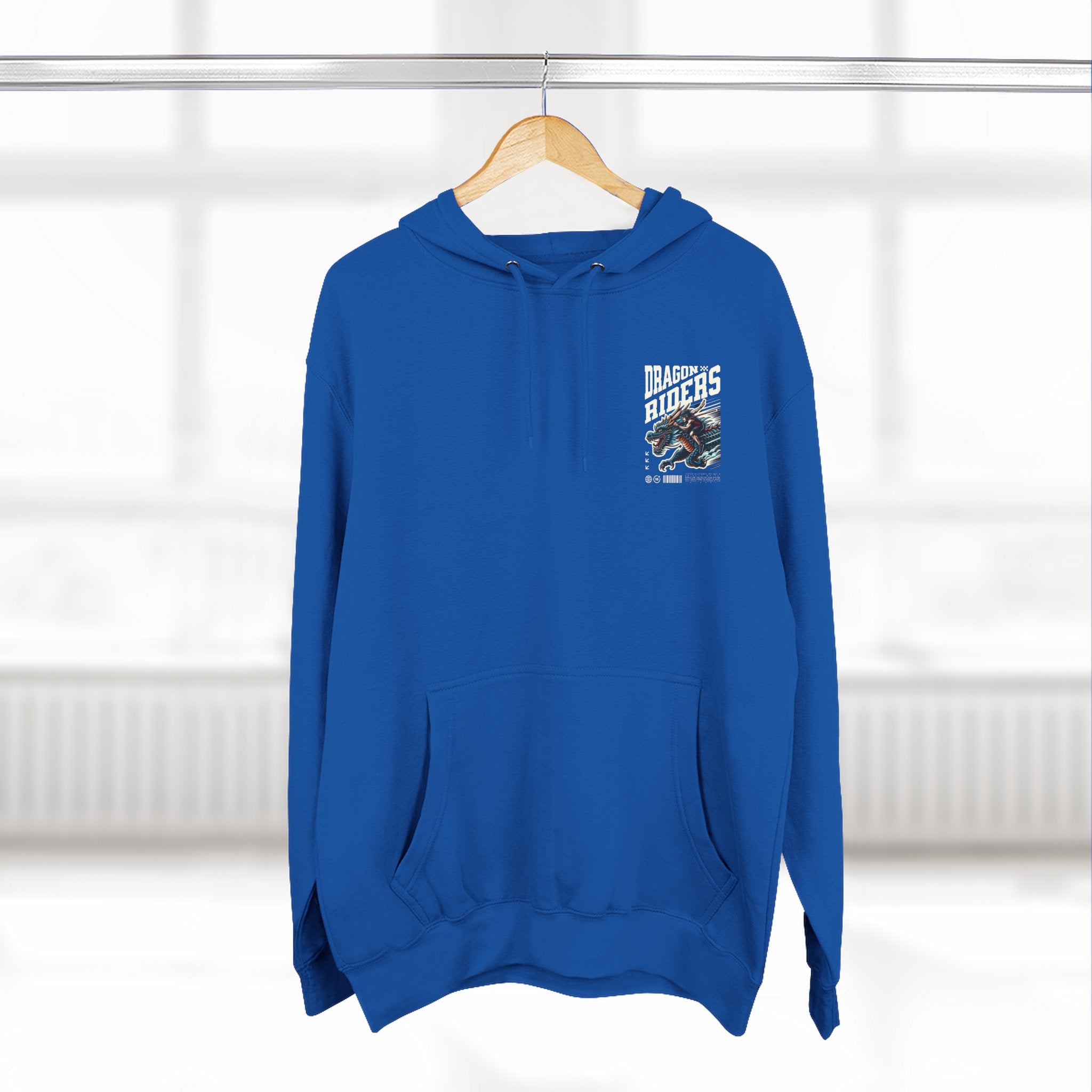 Dragon Riders Three-Panel Fleece Hoodie - Cozy Wear for Fantasy Lovers, Gift for Gamers, Unique Dragon Art Hoodie, Casual Streetwear, [...]