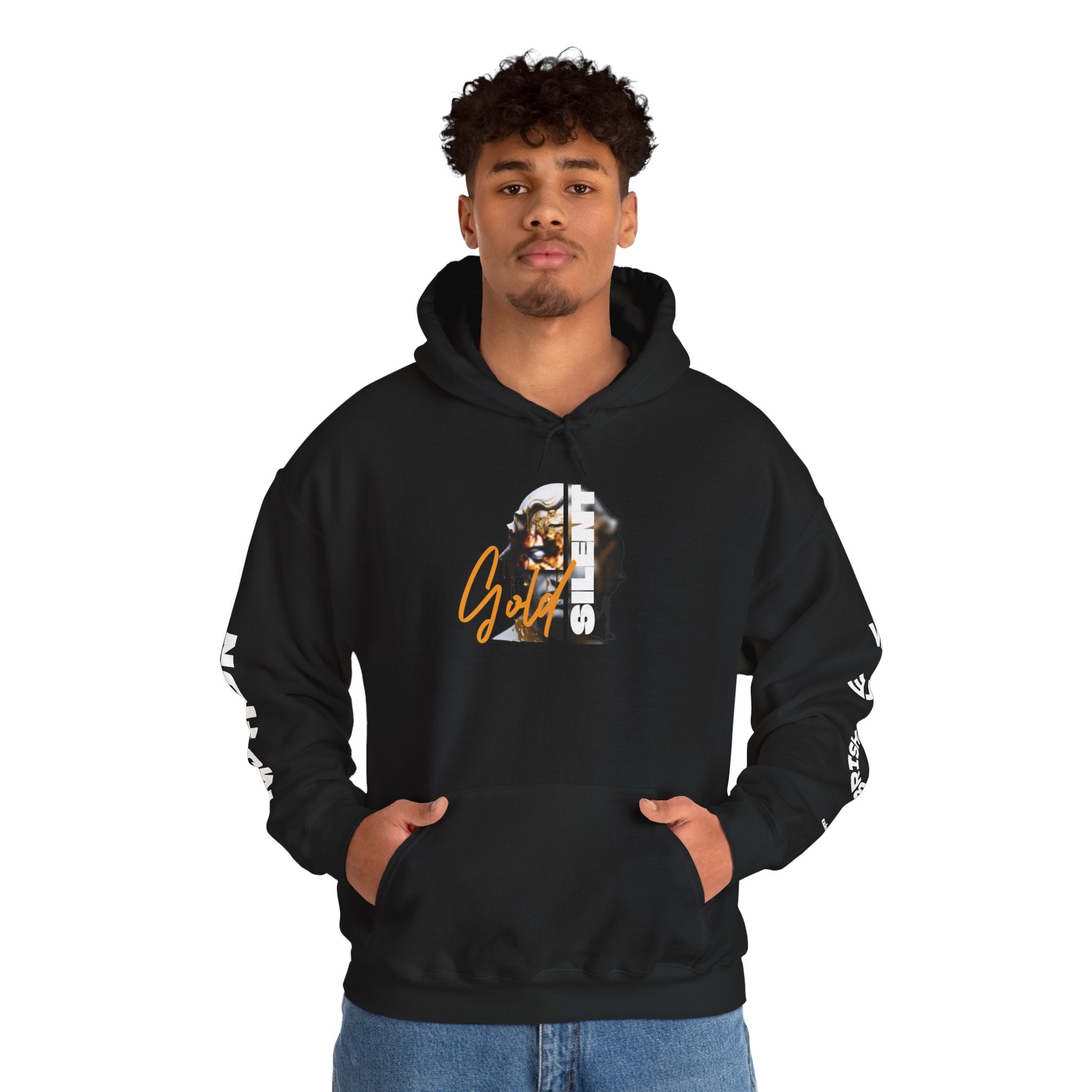 Gold Lion Unisex Heavy Blend Hooded Sweatshirt, Cozy Fall Fashion, Great Gift for Birthdays, Casual Outfit, Relaxed Vibes