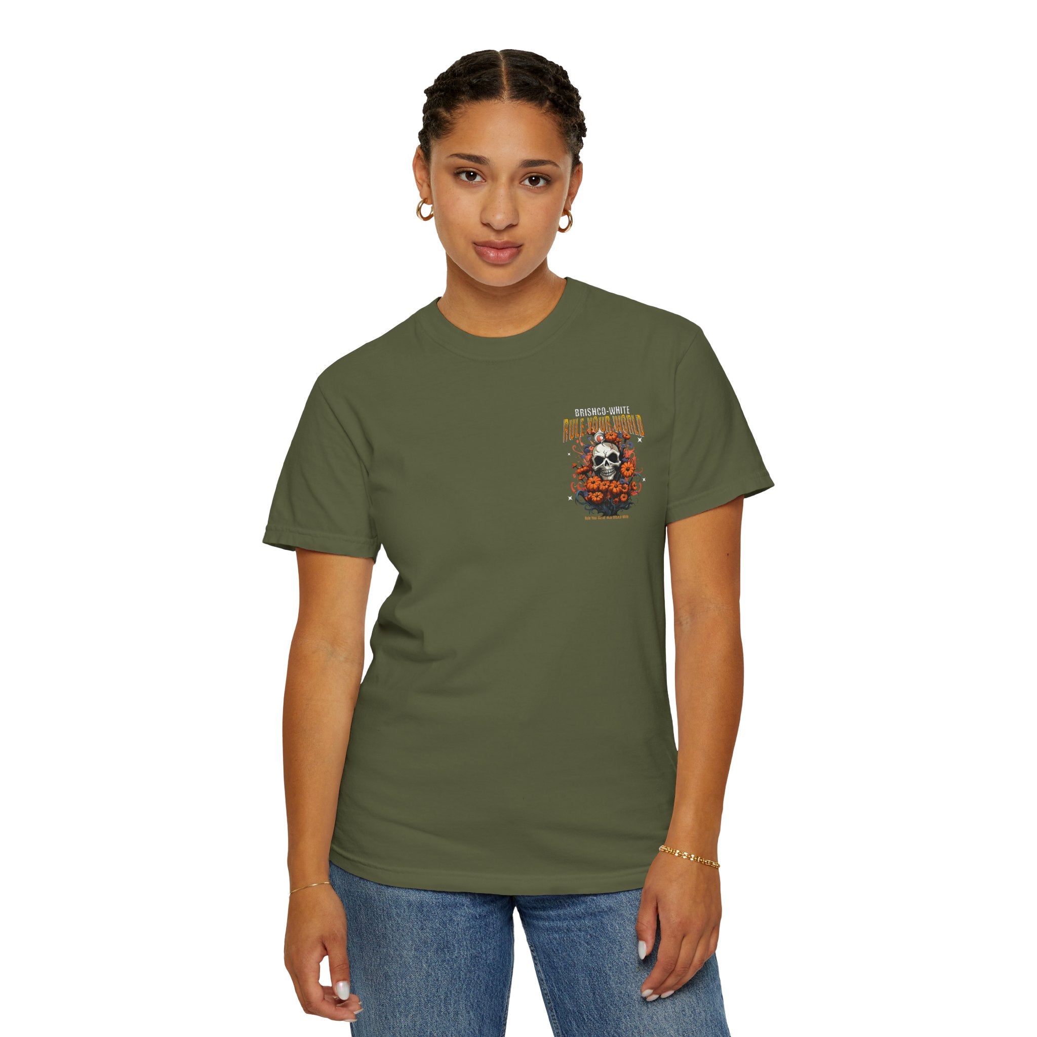 Skull Floral Unisex Tee, Vintage-Inspired T-Shirt, Casual Streetwear, Grunge Fashion, Perfect for Halloween & Every Day