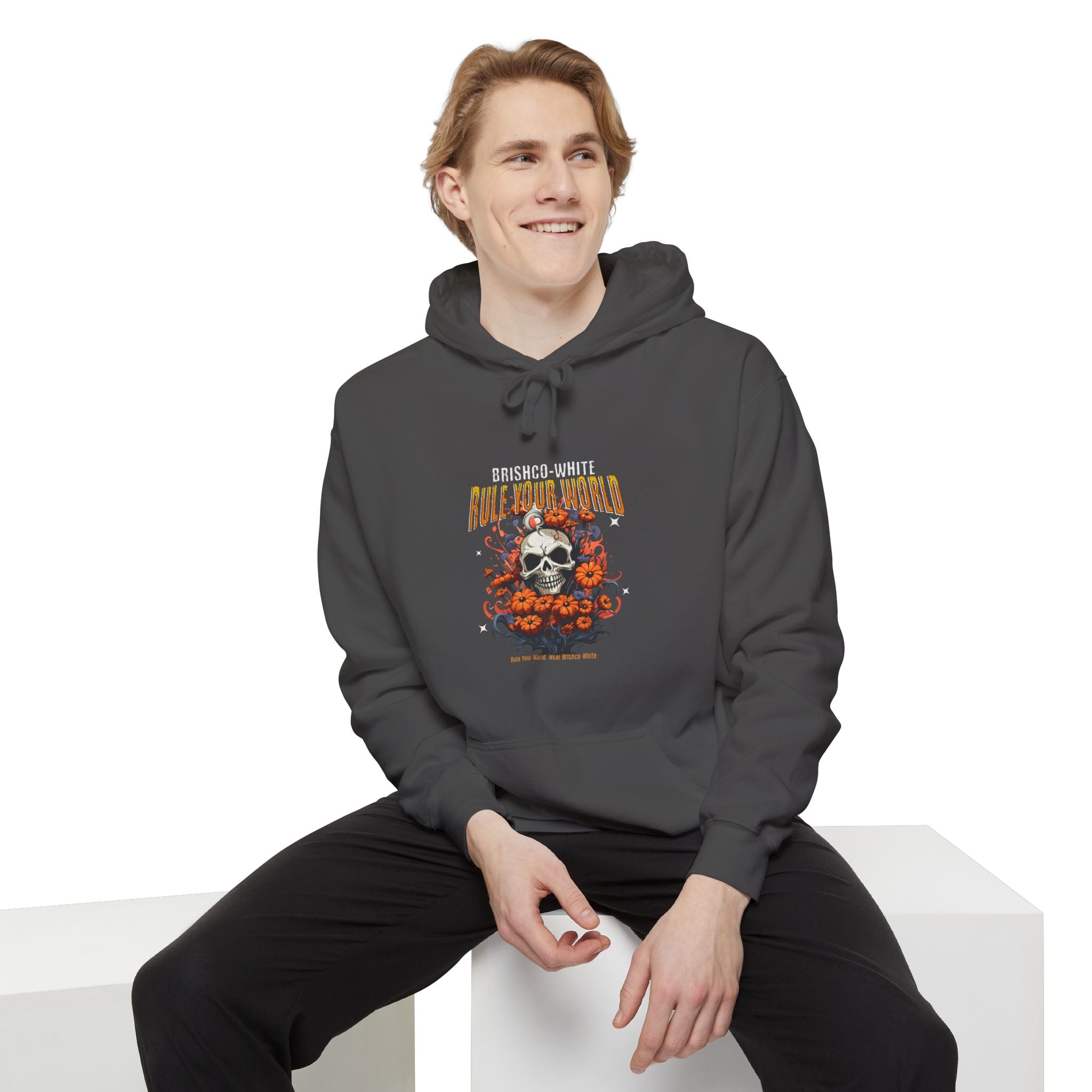 Unisex Hooded Sweatshirt, Skull Graphic Hoodie, Comfortable Fall Attire, Perfect for Gifting, Halloween Apparel