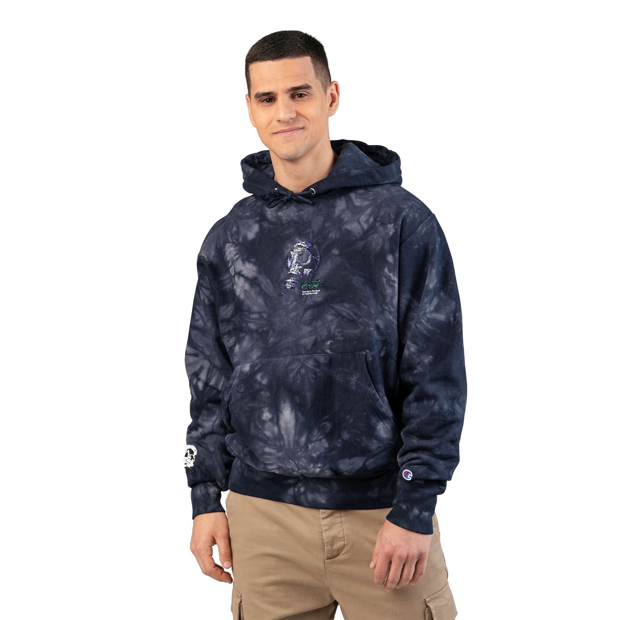 Unisex Champion Tie-Dye Hoodie with Embroidery - Cozy Streetwear for All Occasions, Stylish Gift for Friends, Perfect for Holidays, [...]
