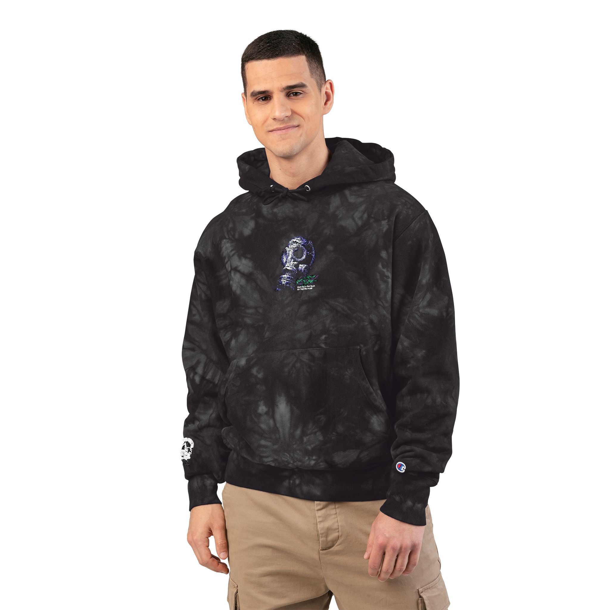 Unisex Champion Tie-Dye Hoodie with Embroidery - Cozy Streetwear for All Occasions, Stylish Gift for Friends, Perfect for Holidays, [...]