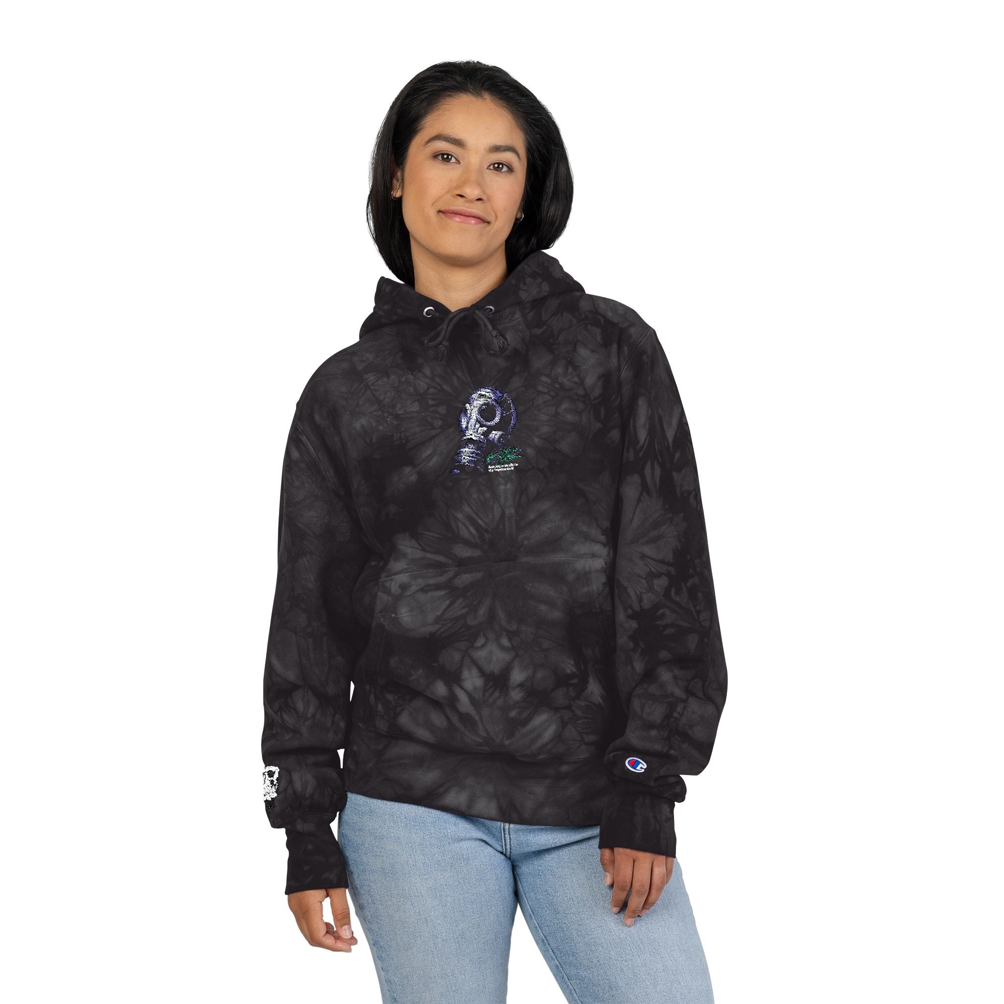 Unisex Champion Tie-Dye Hoodie with Embroidery - Cozy Streetwear for All Occasions, Stylish Gift for Friends, Perfect for Holidays, [...]