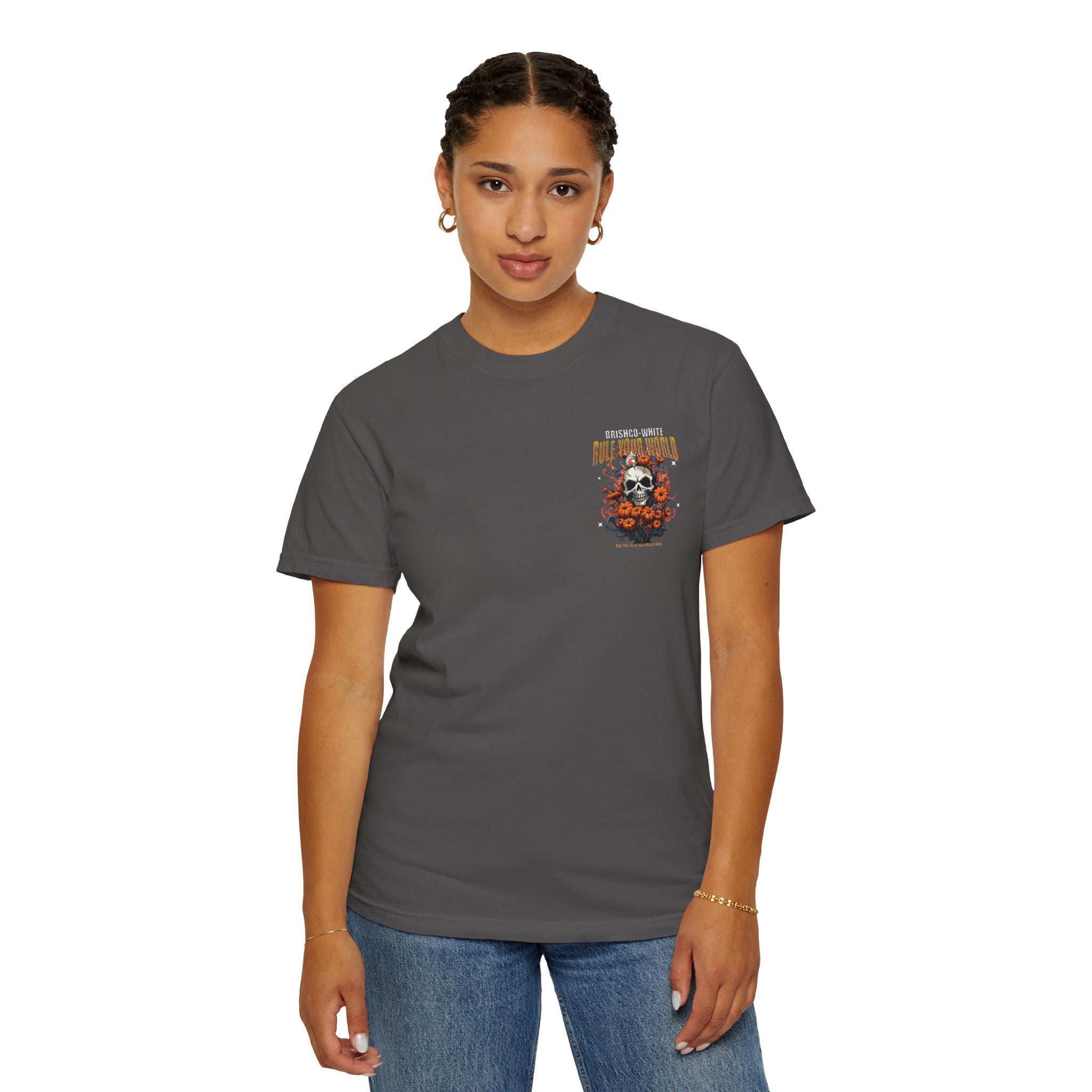 Skull Floral Unisex Tee, Vintage-Inspired T-Shirt, Casual Streetwear, Grunge Fashion, Perfect for Halloween & Every Day