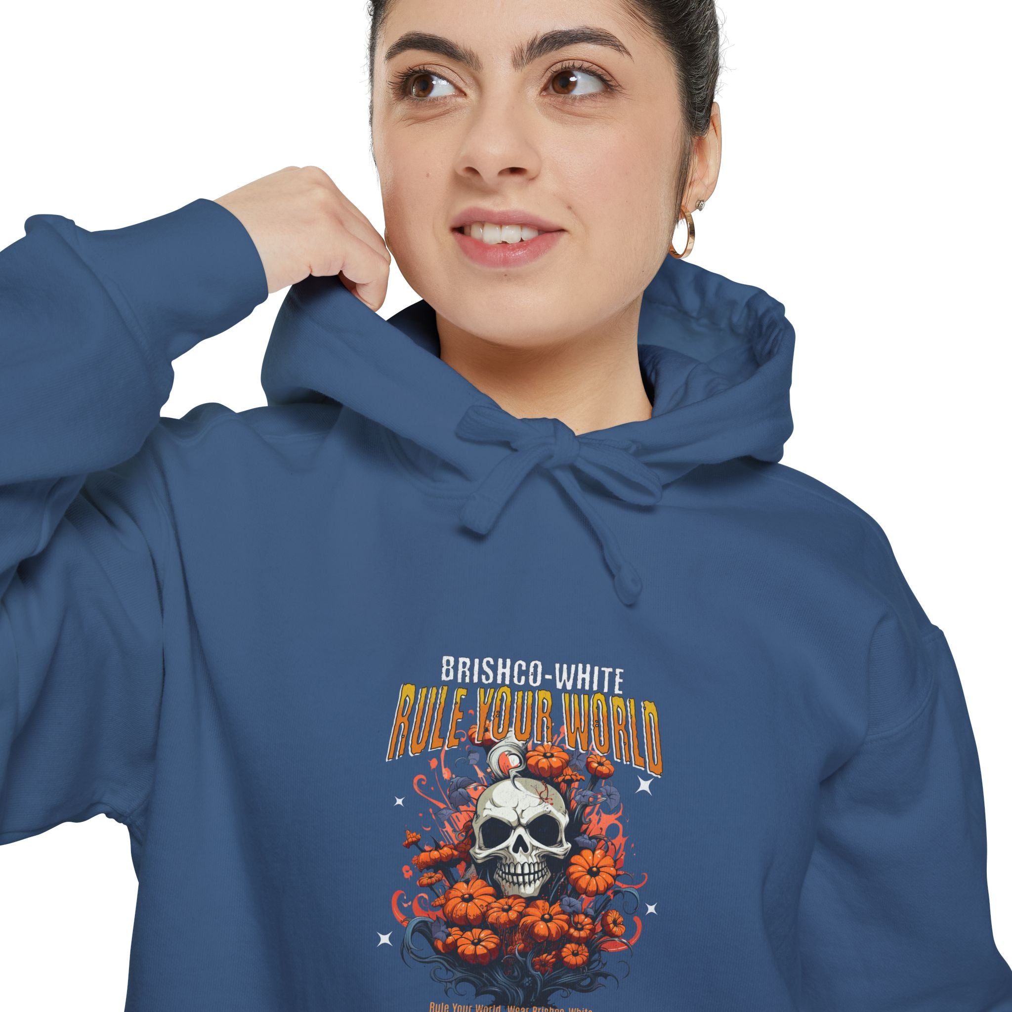 Unisex Hooded Sweatshirt, Skull Graphic Hoodie, Comfortable Fall Attire, Perfect for Gifting, Halloween Apparel